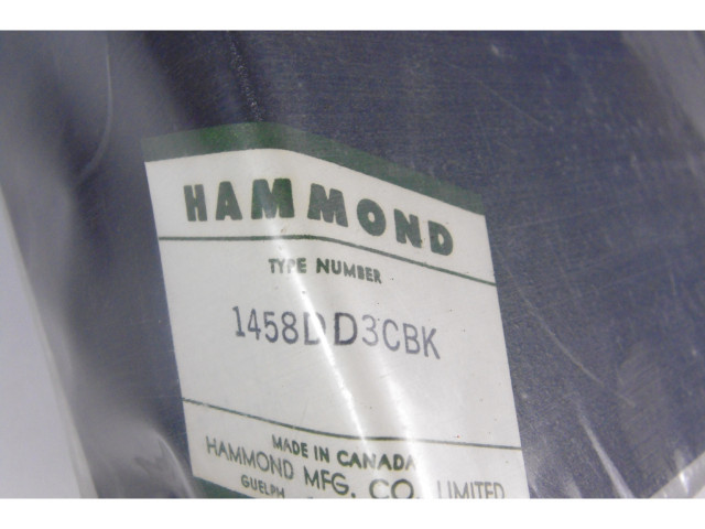 Hammond 1458DD3CBK Enclosure Top/Bottom Plate Black ! NOP !