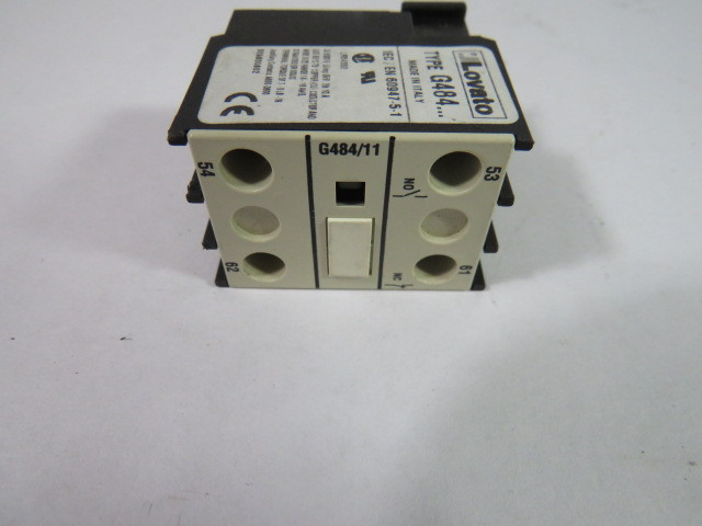 Lovato 11G48411 Contact Block Front Center Mount USED