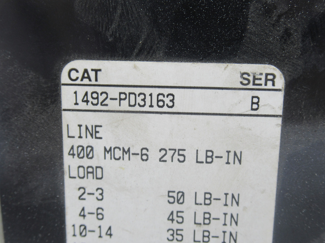 Allen-Bradley 1492-PD3163 Series B Power Distribution Block 335A 600V 3P USED