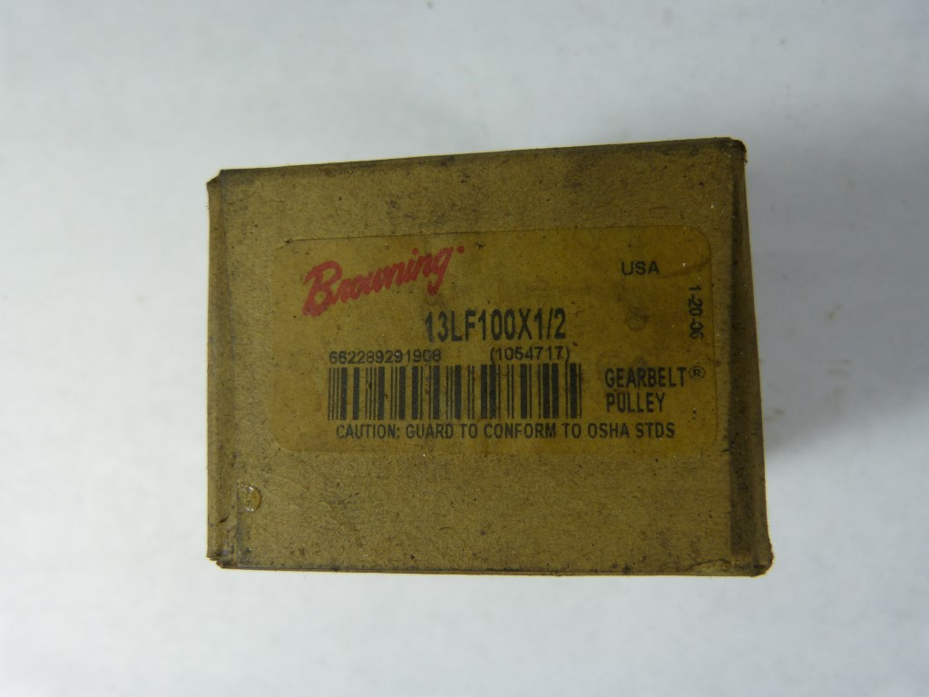 Browning 13LF100X-1/2 Gearbelt Pulley 1/2" Pitch ! NEW !