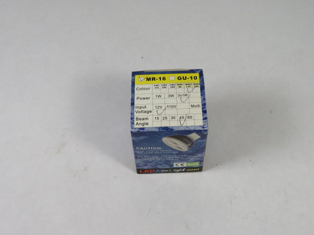 LED Koolight MR-16 LED Bulb 3W 12V ! NEW !