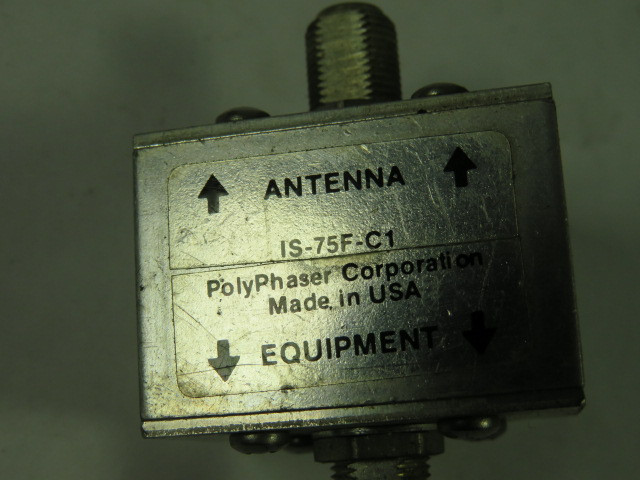 Polyphaser IS-75F-C1 Coaxial Surge Protector 4-900MHz Range Up To 100W ...