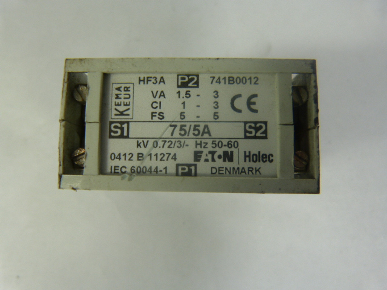 Eaton 741B0012 Transformer 75/5A USED