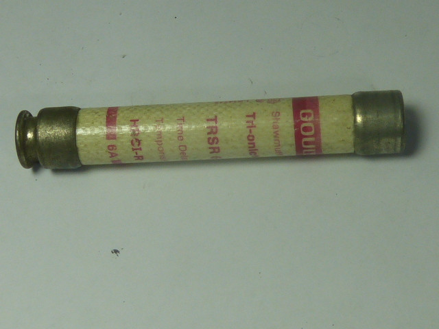 Gould Shawmut TRSR6 Time Delay Fuse 6A 600V USED