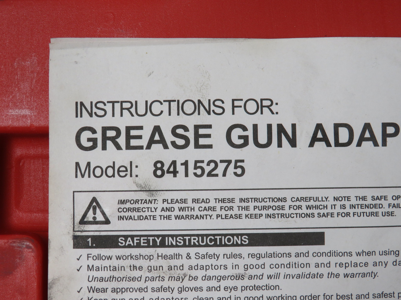 Generic 8415275 Grease Gun Adapter Kit MISSING PIECES USED