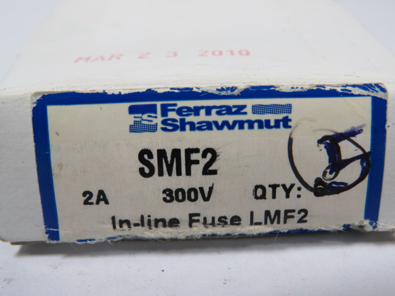 Ferraz Shawmut SMF2 In Line Fuse 2A 300V 5-Pack ! NEW !