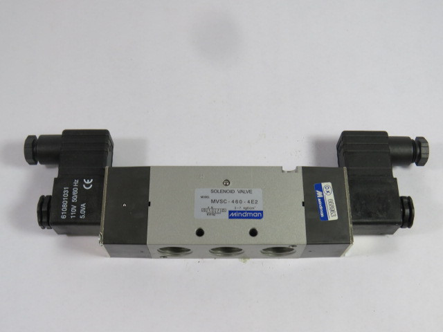 Mindman MVSC-460-4E2-AC110 Solenoid Valve 110V 50/60Hz 5.0Va USED