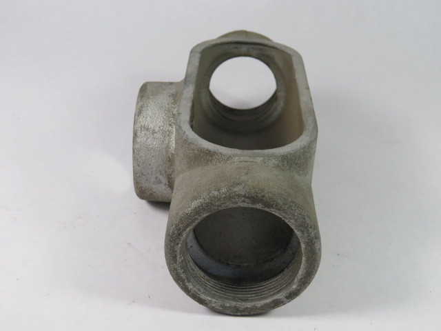 Crouse-Hinds T-67 Conduit Body T-Style 3-Hubs 2" W/O Cover & Gasket USED