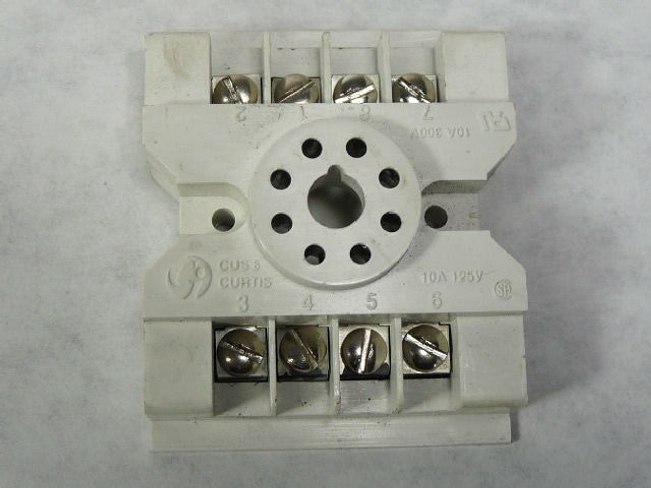 Curtis CUS8 CUS-8 Octal Relay Socket 8-Pin 10A 125/300V USED