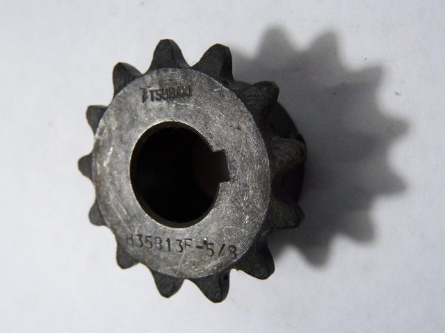 Tsubaki H35B13F-5/8 Roller Chain Sprocket W/ Keyway 5/8" Bore 13T 35C 3/8"P USED