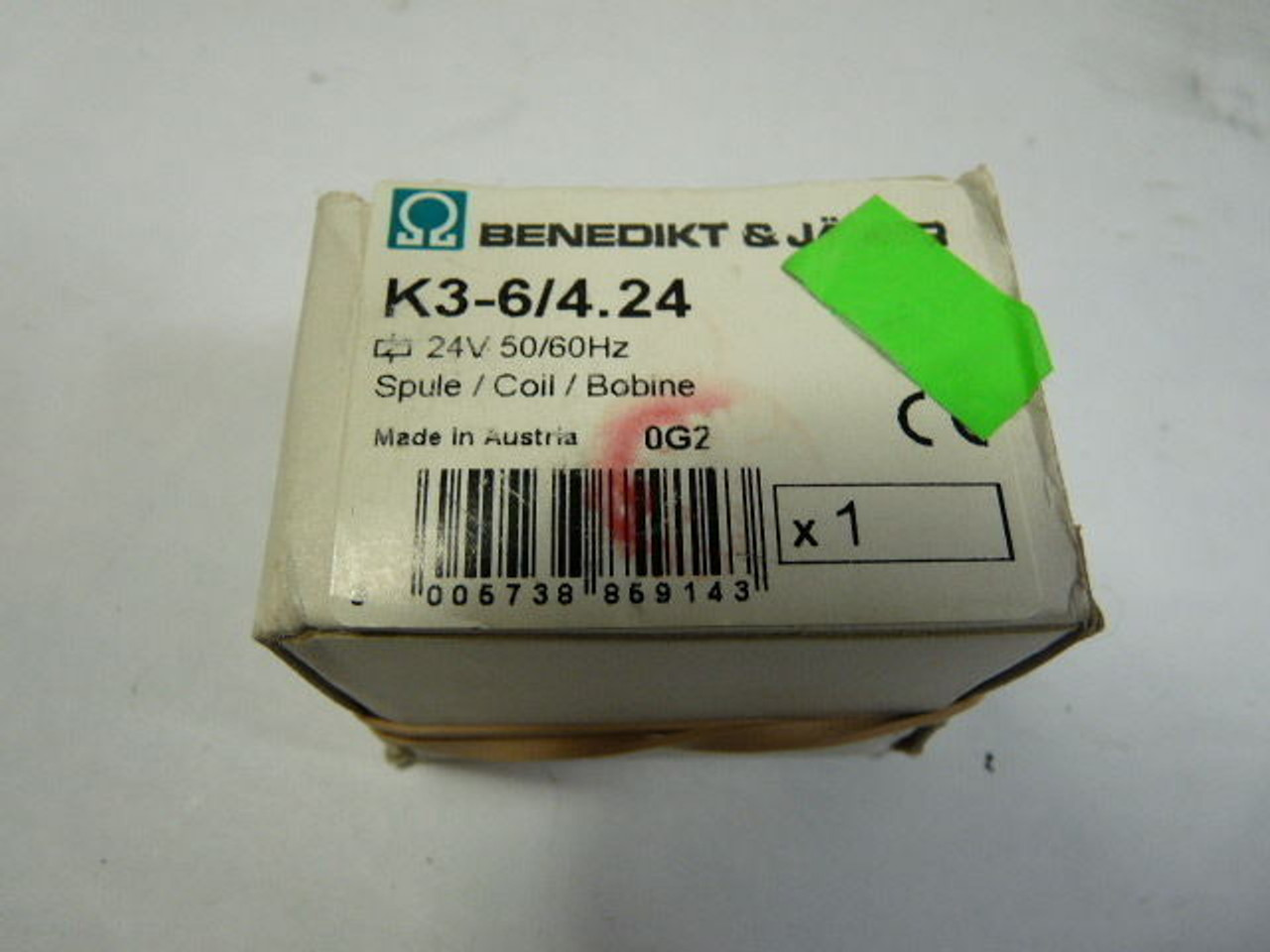 Benedikt & Jager K3-6/4.24 Contactor Coil 24VDC ! NEW !