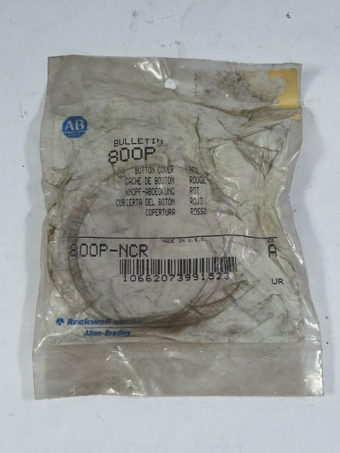 Allen-Bradley 800P-NCR Standard Pushbutton Cover Red ! NEW !