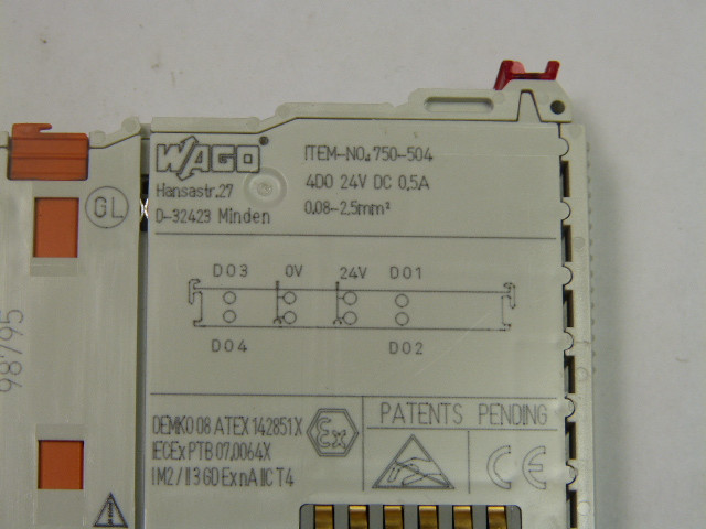 Wago 750-504 4-Channel Digital Output Module  USED
