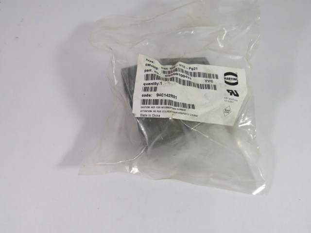 Harting 09300100422 Top Entry Hood Size 10B (HAN-10B-HTE-PG21) ! NWB !
