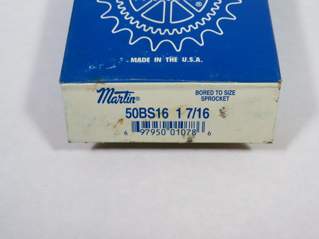 Martin 50BS16-1-7/16 Bored To Size Sprocket 1-7/16" ! NEW !