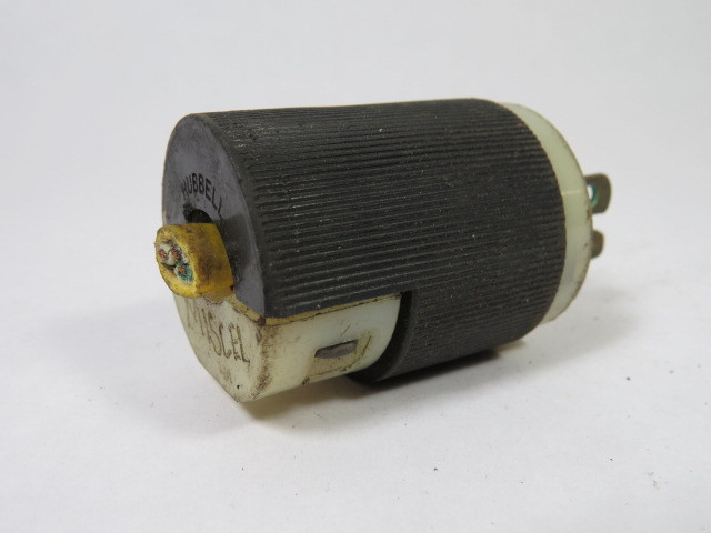 Hubbell 5266C Straight-Blade Plug 15A 125V 3W 2P USED