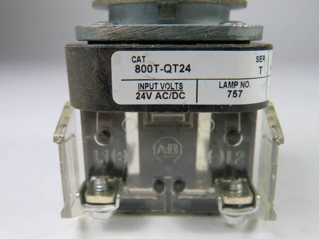Allen-Bradley 800T-QT24W Push Button Illuminated White 1NO 1NC 24V USED