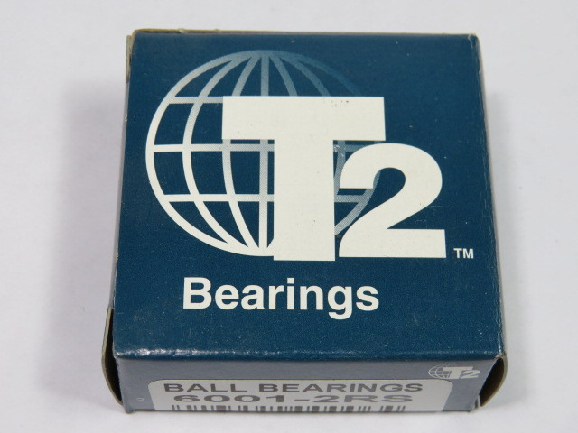 T2 6001-2RS Deep Groove Ball Bearing 28mm OD 12mm ID 8mm Width ! NEW !