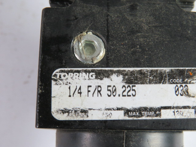 Topring 50.225 Filter/Regulator 1/4" NPT 3.8fl. Oz. 150PSI Max  USED