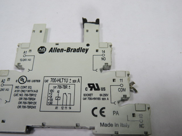 Allen-Bradley 700-HN165 Terminal Relay Socket SER. A 6A 250V USED