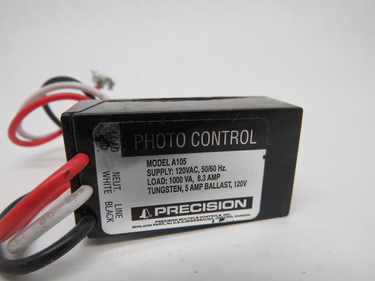 Precision A-105 Photoelectric Switch 120V 1000VA 8.3A USED