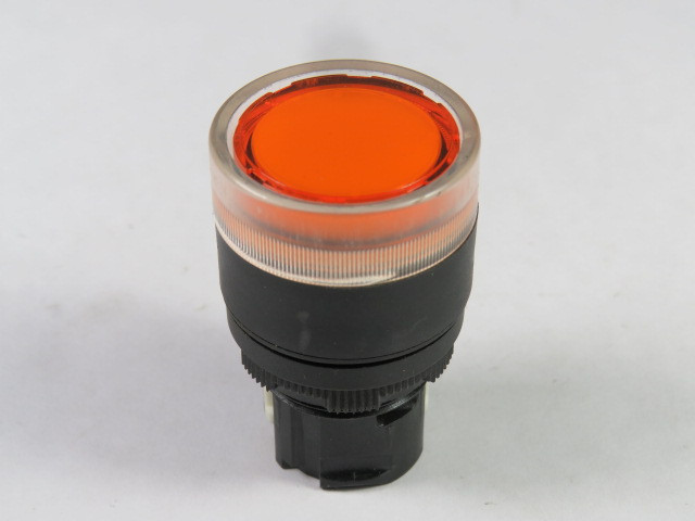 Allen-Bradley 800EP-LF5 Illuminated Push Button Amber Flush Head USED