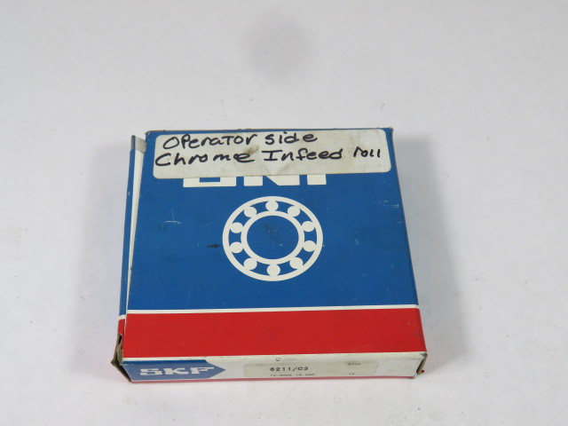 SKF 6211/C3 Deep Groove Ball Bearing 100mm OD 55mm ID 21mm W ! NEW !