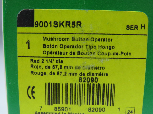 Square D 9001-SKR5R Series H Red Mushroom Push Button Operator ! NEW !