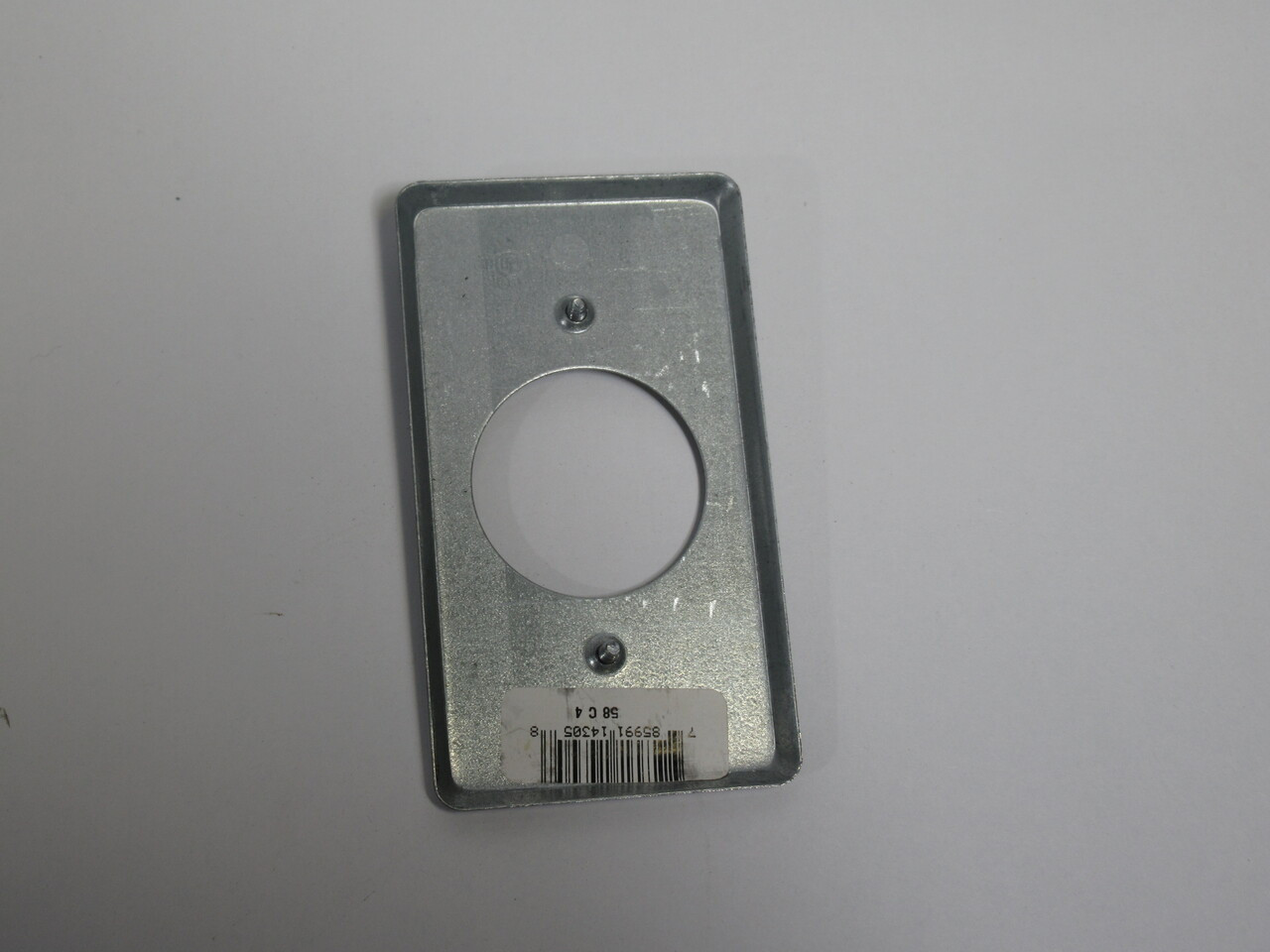 Steel City 58C4 Utility Box Cover 4"x 2 1/8" 2 Screw Mount USED