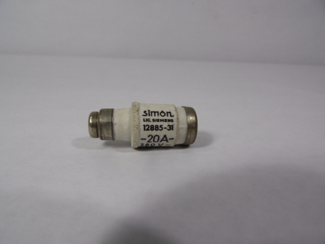 Siemens 12885-31 Ceramic Bottle Fuse 20amp 380V USED