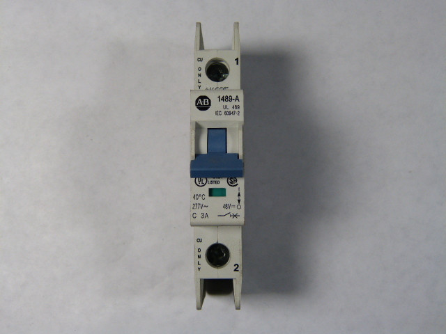 Allen-Bradley 1489-A1C030 Miniature Circuit Breaker 3A 1-Pole 277VAC USED