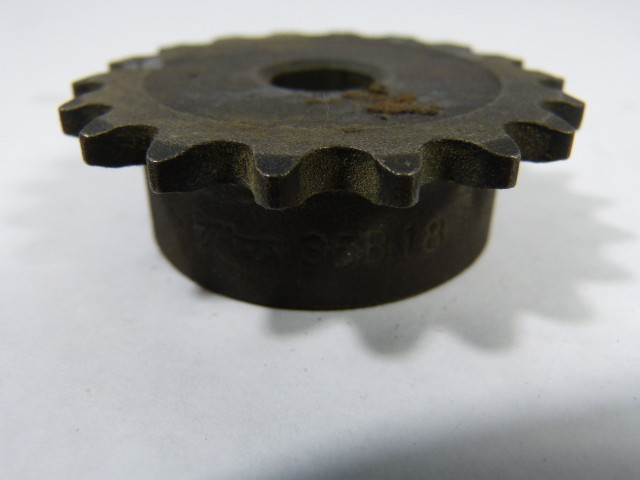 Martin 35B18 Roller Sprocket 1/2" Bore 18T 35 Chain 3/8" Pitch USED