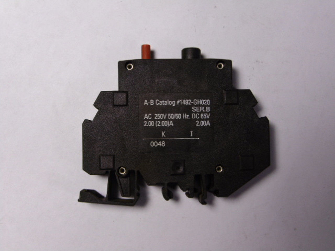 Allen-Bradley 1492-GH020 Miniature Circuit Breaker 2A 250Vac 1 Pole USED