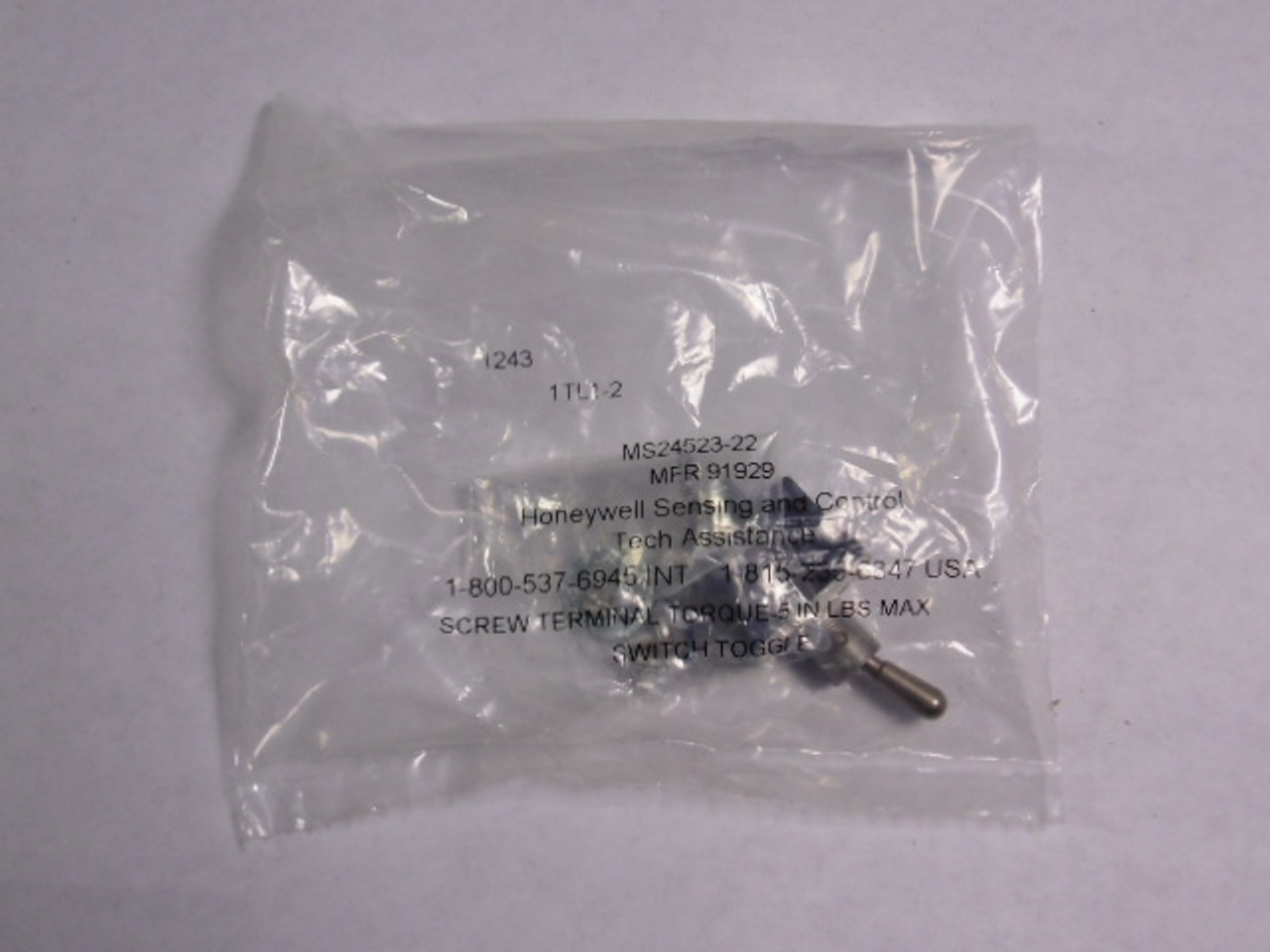 Honeywell 1TL1-2 Toggle Switch 2-Position Maintained ! NWB !