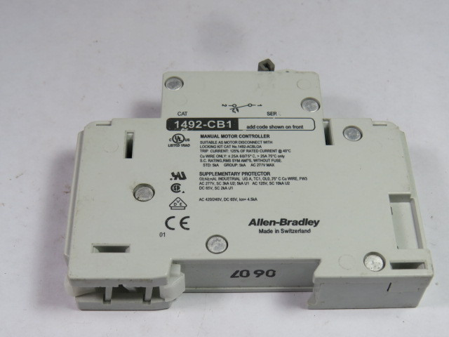 Allen-Bradley 1492-CB1-G010 Series C Circuit Breaker 1A 1-Pole USED