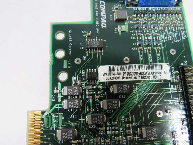 Hewlett 179231-001 PC Graphics Card for Desktop HD15 AGP 1600X1200 4MB USED