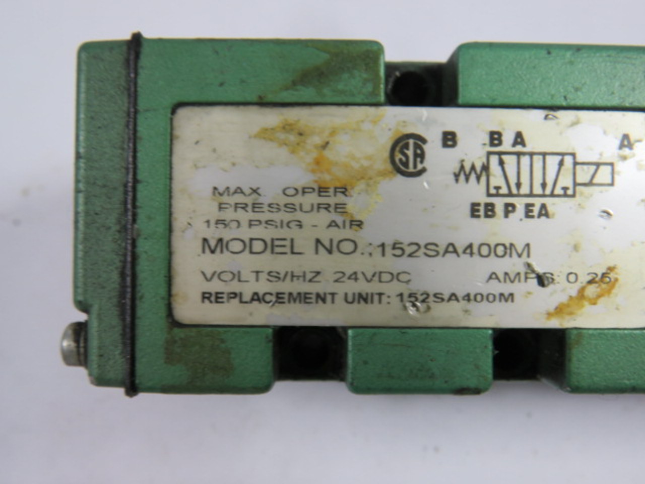 Numatics 152SA400M Solenoid Valve 24VDC 0.25A USED