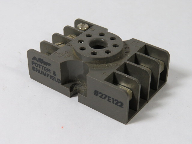 Potter & Brumfield 27E122 Relay Socket 10A 300V Brown USED