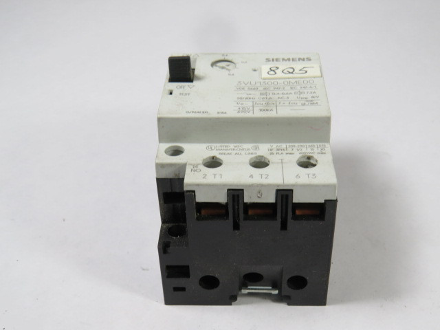 Siemens 3VU1300-0ME00 Motor Protection Circuit Breaker 0.4-0.6A 690V USED