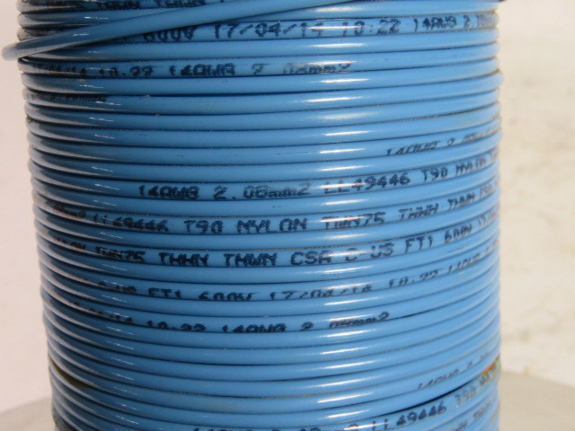 Generic 14/19 Cable 14 Awg 19 Str. 600V 2.08mm 87ft BLUE USED