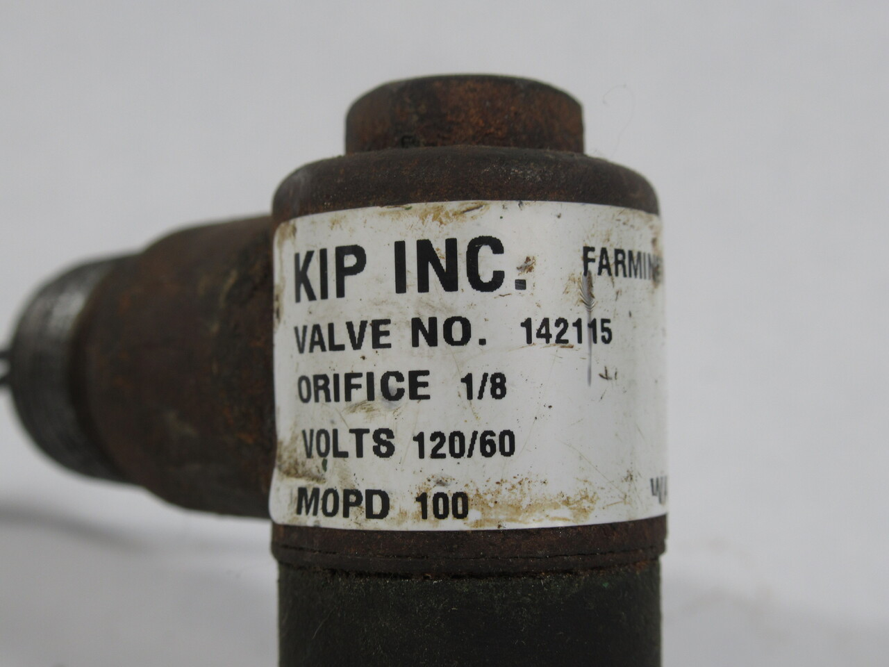 Kip Inc. 142115 Valve Orifice 1/8 120V 60Hz MOPD 100 USED