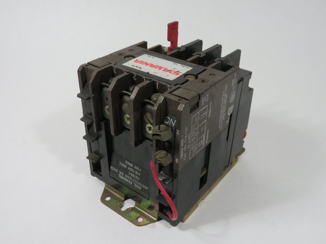 Sylvania T13U031-76 Non-Reversing NEMA Starter 27A 110V/50Hz 110-120V/60Hz USED