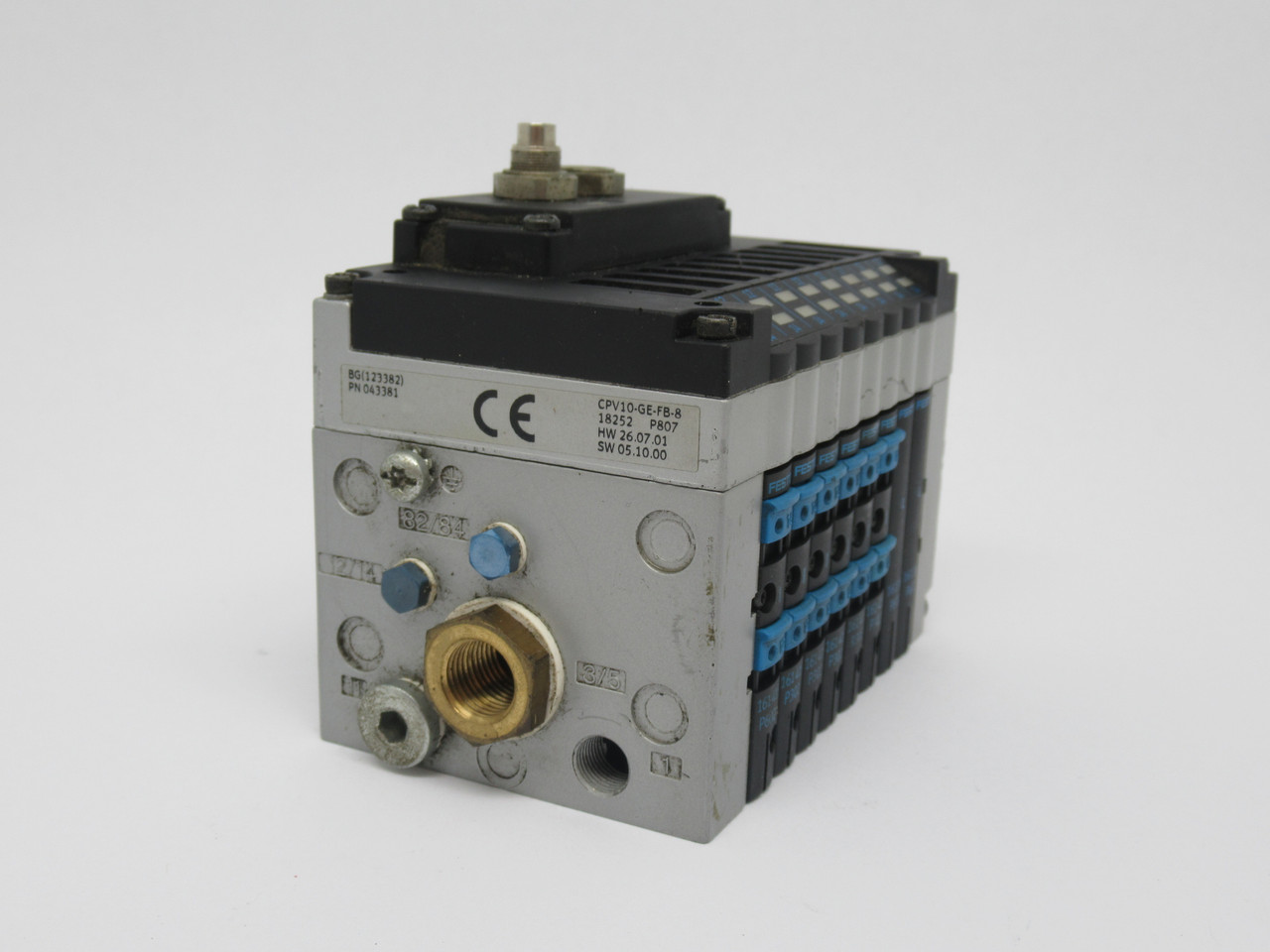 Festo CPV10-VI-10P-10-8C-FB-R-Y-6JLL Solenoid Valve Manifold Assembly USED