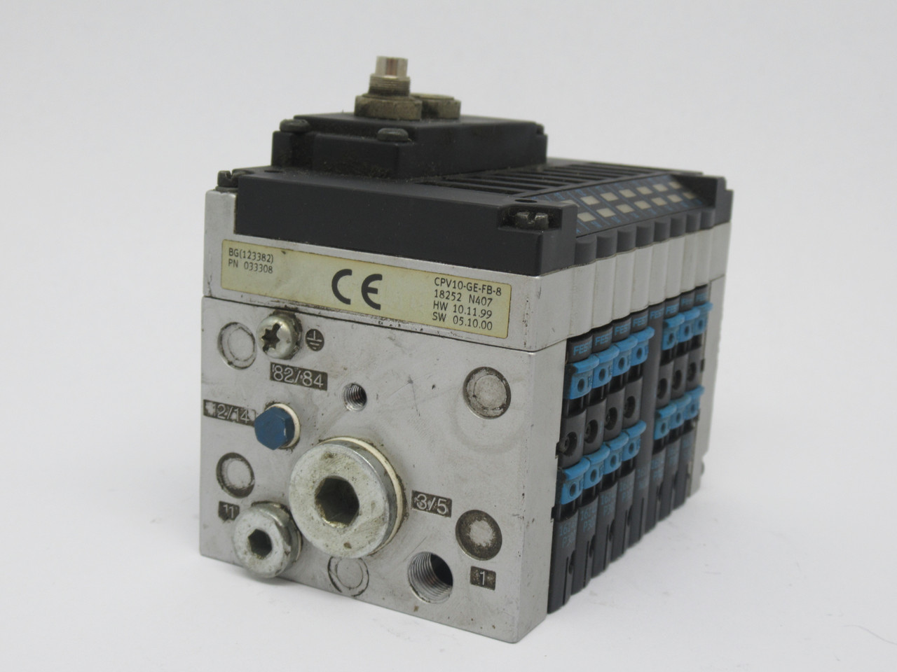 Festo CPV10-VI-10P-10-8C-FB-R-Y-4JL3J Solenoid Valve Manifold Assembly USED