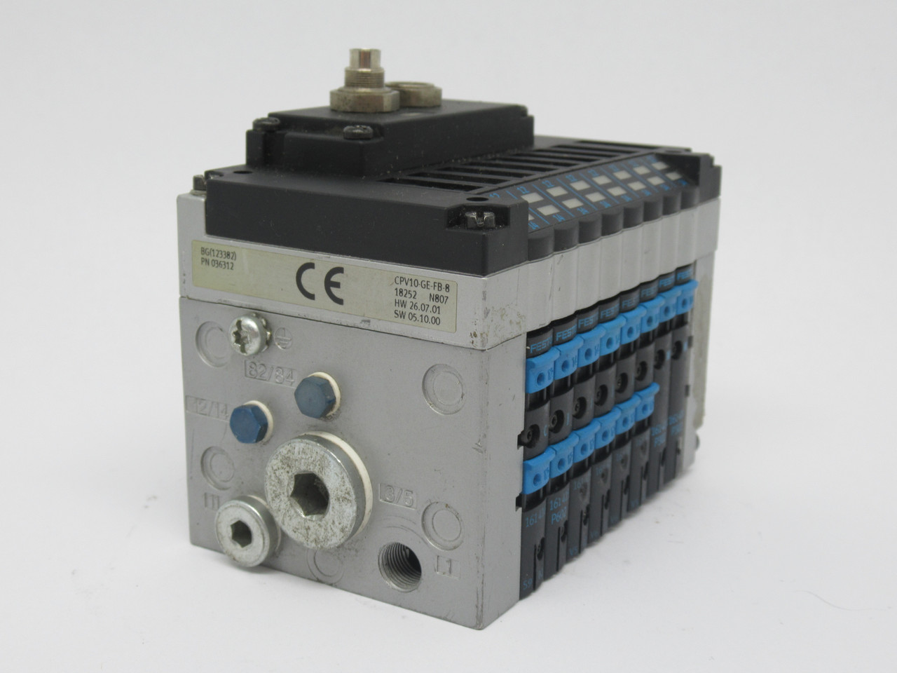 Festo CPV10-VI-10P-10-8C-FB-R-Y-C5JMM Solenoid Valve Manifold Assembly USED