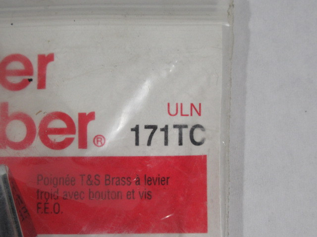 Master Plumber 171TC Cold Lever Handle W/ Button and Screw ! NWB !