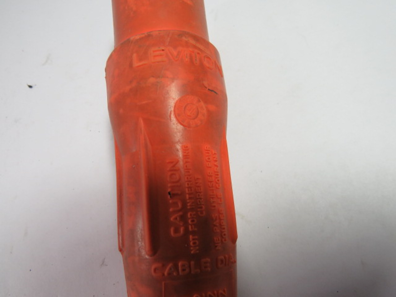 Leviton 16D23-UO Orange Industrial 1-Pole Male Plug 600V 400A USED