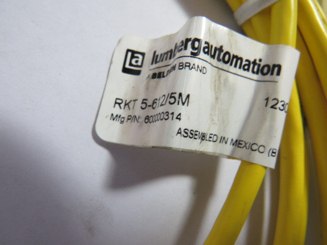 Lumberg RKT 5-612/5M (60000314) Female 5-Pole 250V M12 Yellow 5M Cord ! NOP !
