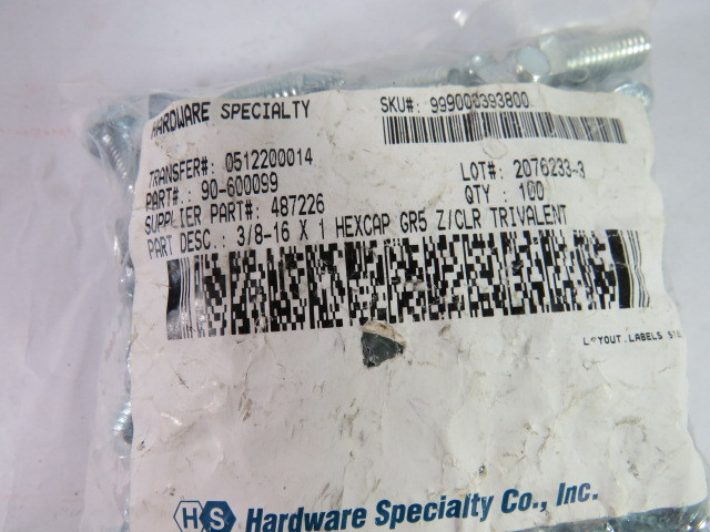 Hardware Specialty 90-600099 Screw 100-PK ! NWB !