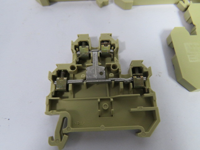 Weidmuller DK-4QV Beige Terminal Block 10A 500V Lot of 5 USED